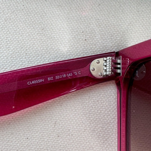 NEW🚨Celine Bold 3 Dots 55MM Oversized Square Sunglasses Shiny Violet/Gradient - Picture 14 of 16